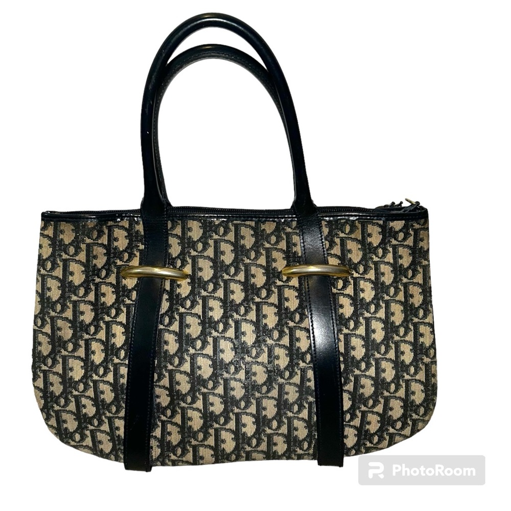 Vintage Christian Dior Navy Trotter Handbag Shoulder Bag Purse with COA - Picture 3 of 15